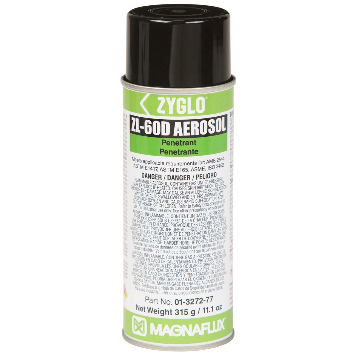 Aerosol container of Magnaflux ZL-60D Water Washable Fluorescent Penetrant