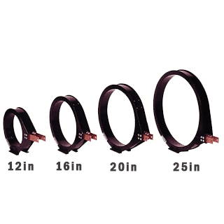 Magnaflux 16 inch Coil among other sizes including 12in, 20in, and 25in, showcasing optional add-on coils for magnetic benches.