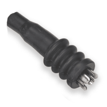 4/0 Eitherend connector from MXI, designed for quick cable disconnects to maximize flexibility in magnetizing equipment.