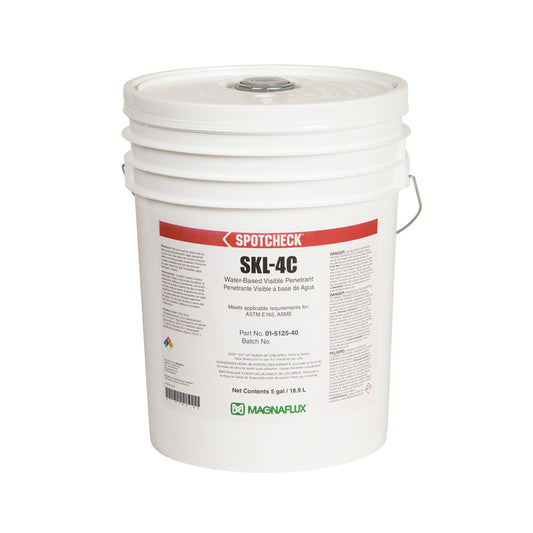 5 gallon pail of Magnaflux SKL-4C Water Based Visible Penetrant