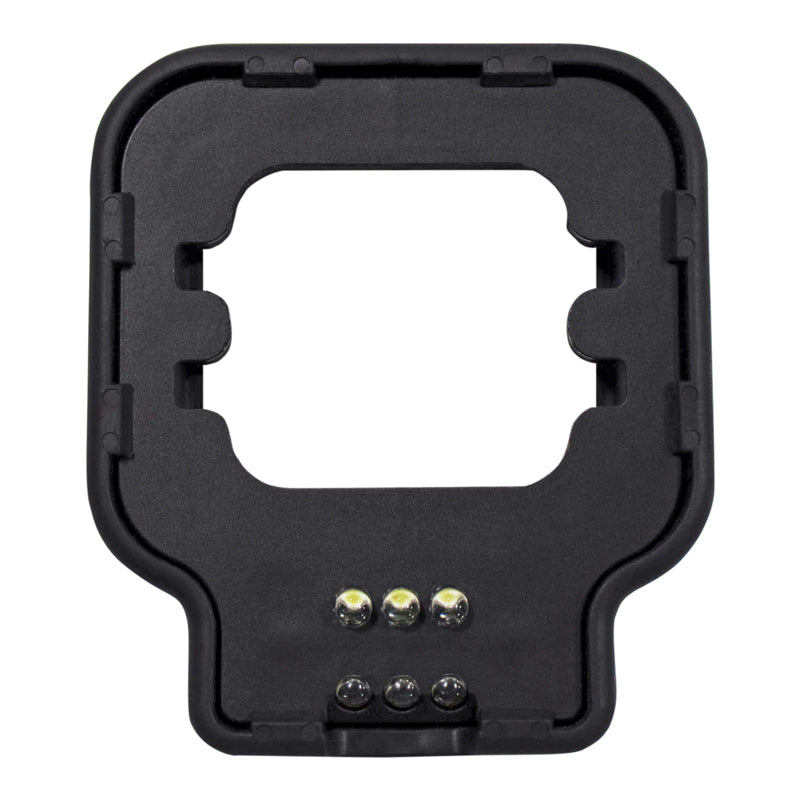 Top view of the connection interface of the Magnaflux Y-2 Yoke Light, featuring contact points for easy attachment to yoke systems.