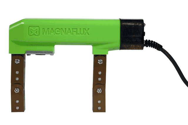 Magnaflux Y-7 AC/DC Yoke - 230V with durable construction and articulated legs, ideal for magnetic particle testing.