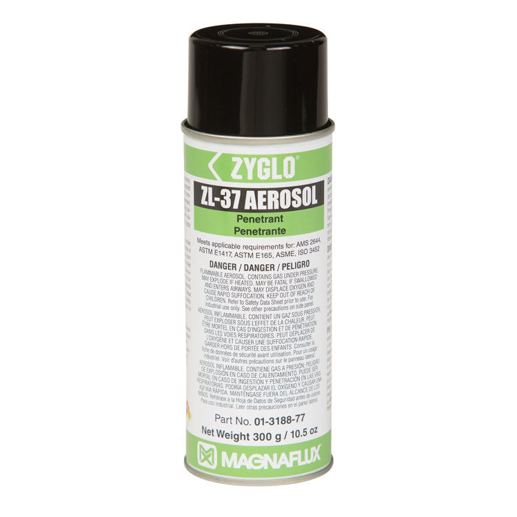 A single aerosol can of Magnaflux ZL-37 Post Emulsifiable Fluorescent Penetrant