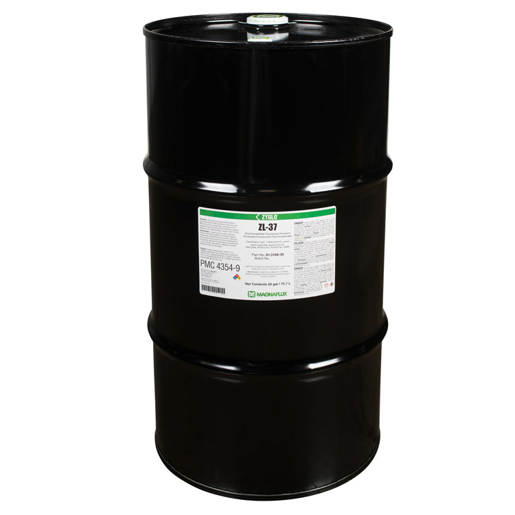 20 gallon drum of Magnaflux ZL-37 Post Emulsifiable Fluorescent Penetrant
