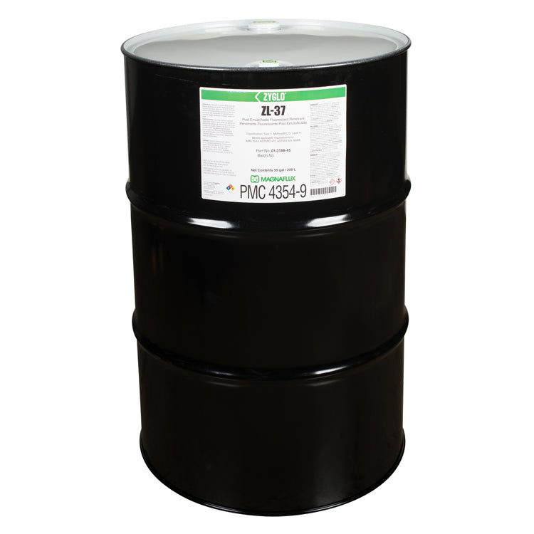 55 gallon drum of Magnaflux ZL-37 Post Emulsifiable Fluorescent Penetrant