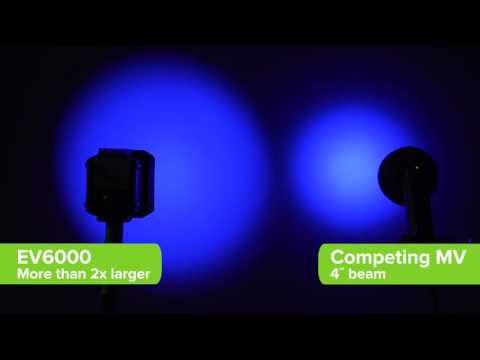 A beam comparison of the Magnaflux EV6000 compared to competition.