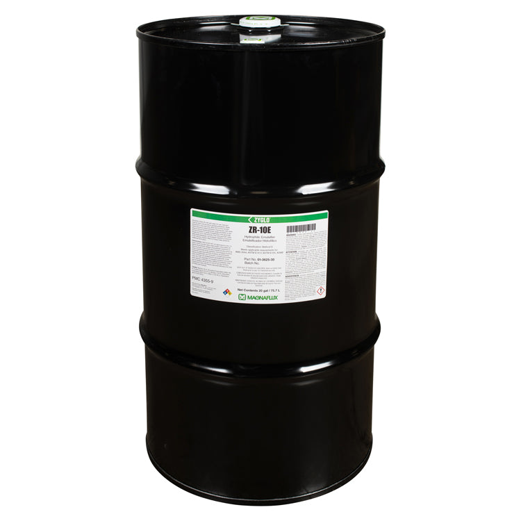 Magnaflux ZR-10E Hydrophilic Emulsifier in a 20 gallon drum