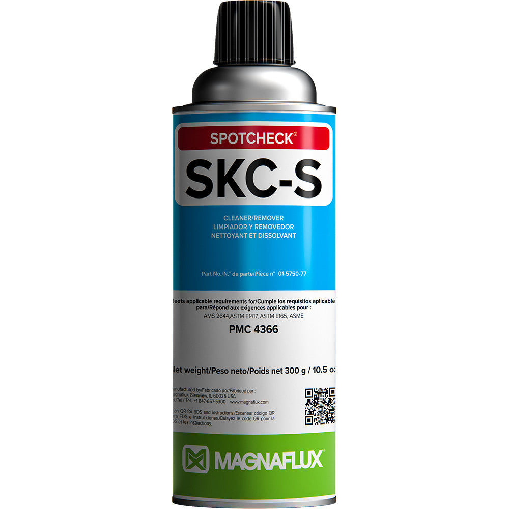 Spotcheck SKC-S cleaner/remover aerosol can with Magnaflux branding on a white background