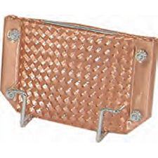 Magnaflux Double-Braided Contact Pad with Clip, designed for effective electrical contact and durability, showcasing its distinctive copper braided design.